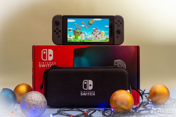 Nintendo Switch, rev. 2, прошитая, 128 гб