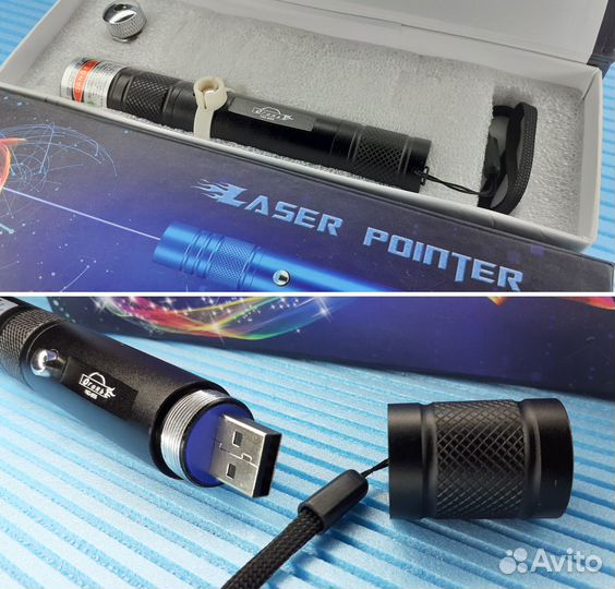 Супер мощный Зелёный Лазер Огонь