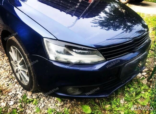 Реснички VW Jetta 6 MK6 черный глянец