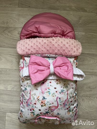 Конверт на выписку для девочки демисезонный