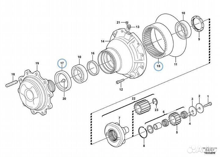047702 (47702) Сальник ступицы экскаватор