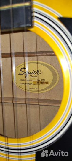 Акустическая гитара squier by fender sa-105
