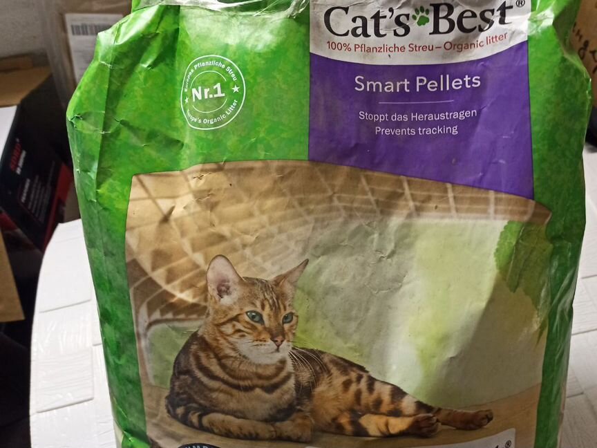 Наполнитель Cat's Best Smart Pellets, 20 л 10кг