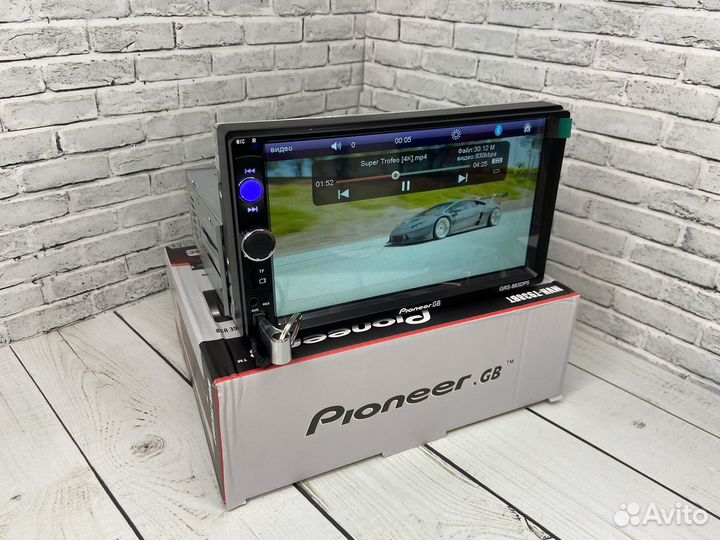 Магнитола Pioneer 1DIN с экраном Bluetooth GRS-883