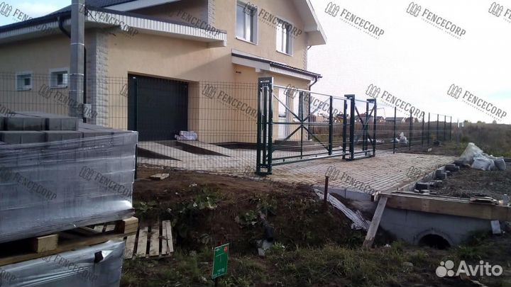 Ворота откатные Гиттер для участка