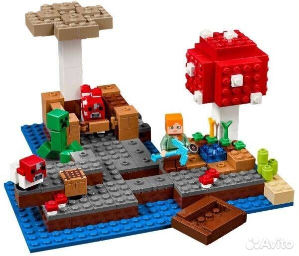 Конструктор Lego майнкрафт Грибной остров