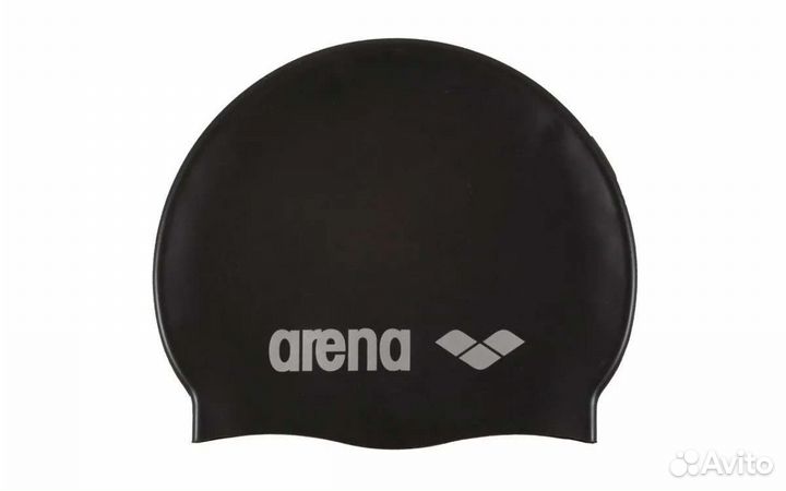 Шапочка для плавания arena чёрная