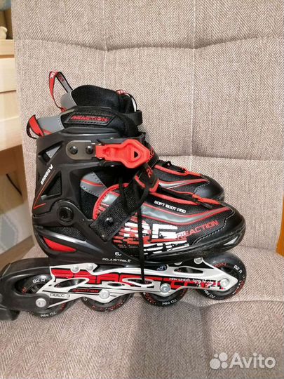 Роликовые коньки раздвижные р.31-36 дет. Reaction
