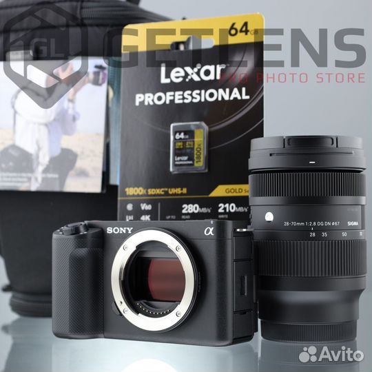 Sony ZV-E1 + Sigma 28-70 + Lexar 64GB + Holster