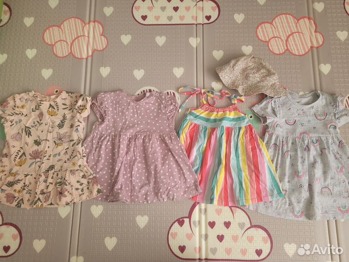 Летняя одежда для девочки пакетом 80