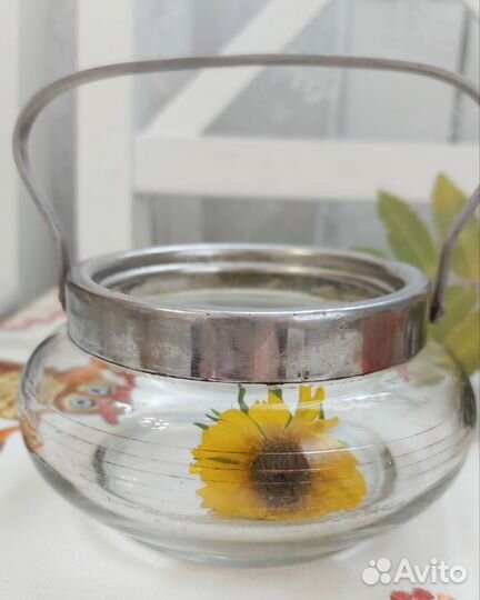 Сахарница стекло СССР