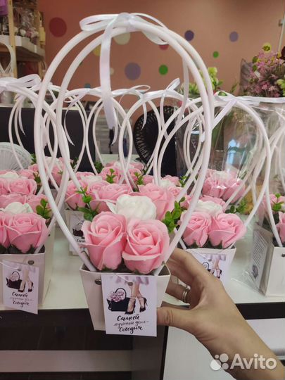 Букет из мыльных роз на 1 сентября