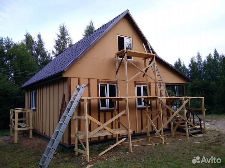 Отделка домов сайдингом под ключ, гарантия по дог