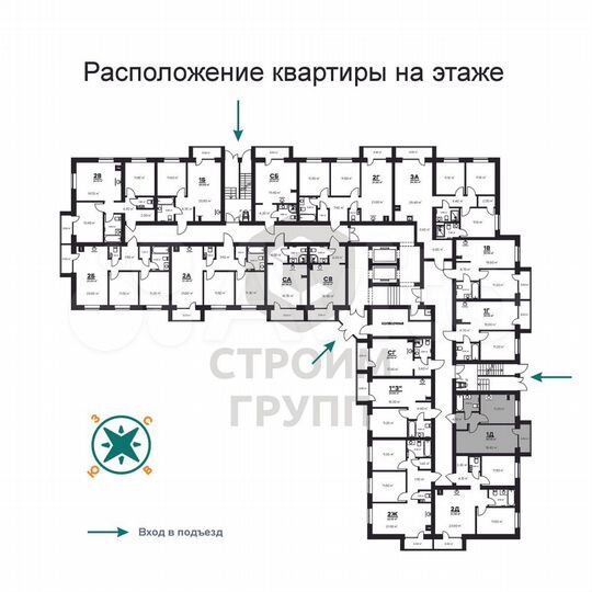 1-к. квартира, 39,7 м², 1/9 эт.