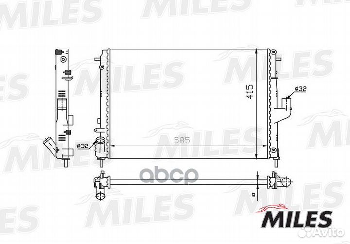 Радиатор renault logan/sandero 08/duster 10- 1