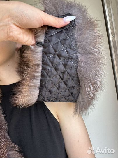 Меховой воротник песец