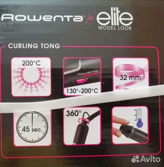 Щипцы для завивки волос Rowenta Elite Model Look
