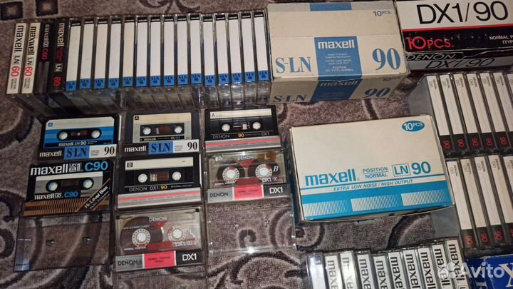 Аудиокассета Maxell LN-90 Denon DX1/90 Maxell S-LN