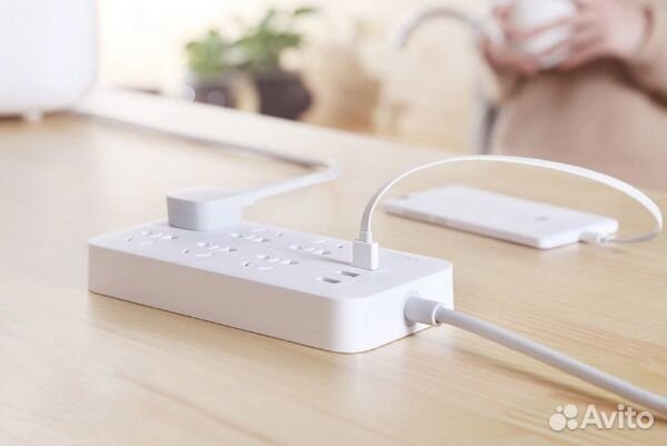 Удлинитель Xiaomi Mi Power Strip 6 розеток, 3 USB
