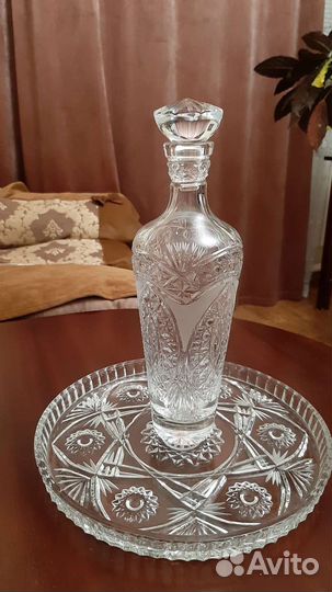 Графин СССР хрустальный и много хруст.салатников