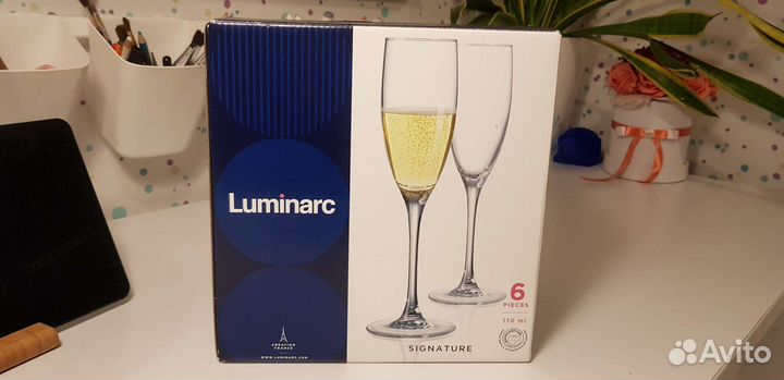 Фужеры бокалы для шампанского Luminarc Signature