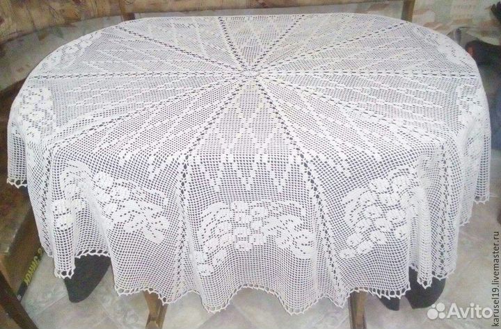 Скатерть ручная работа крючком