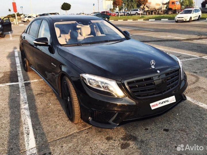 Решетка радиатора Mercedes s-class w222 Black AMG