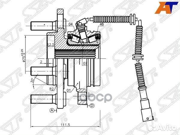 Ступичный узел перед ssang yong kyron 05/rexto