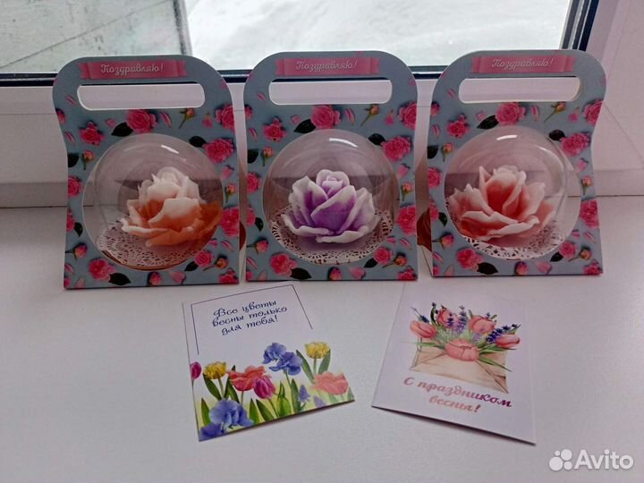 Розы из мыла