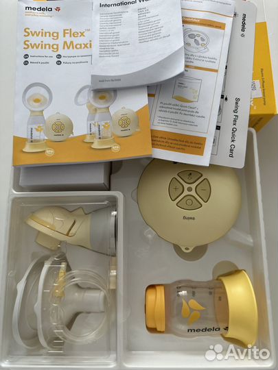 Молокоотсос medela swing flex электрический