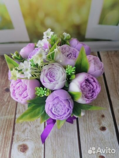 Мыло ручной работы, букеты