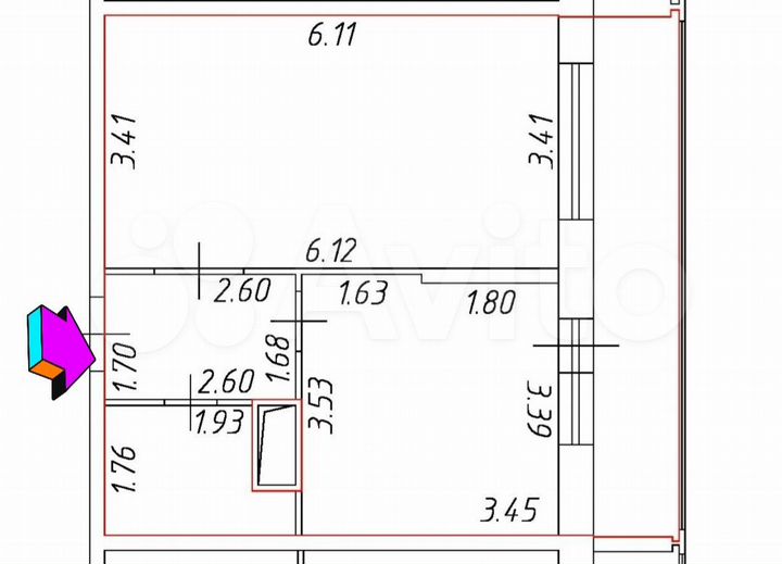 1-к. квартира, 46,8 м², 12/20 эт.