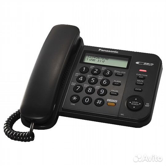 Телефон проводной Panasonic KX-ts2358rub чёрный