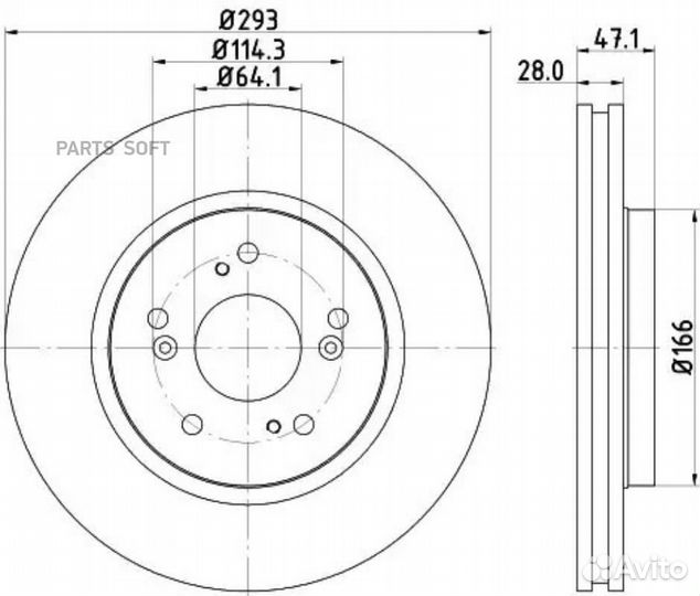Nisshinbo ND2005K Диск тормозной перед