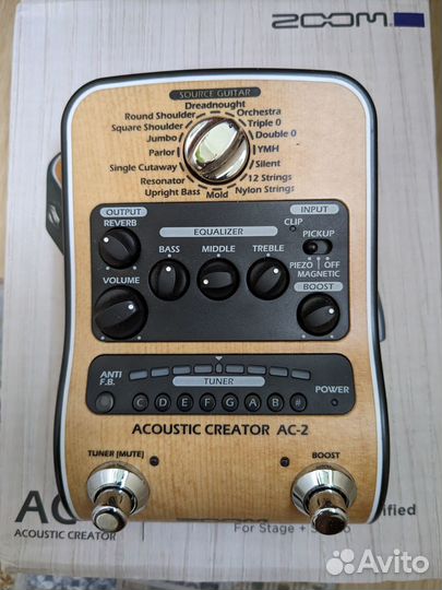 Zoom AC-2 процессор для акустической гитары