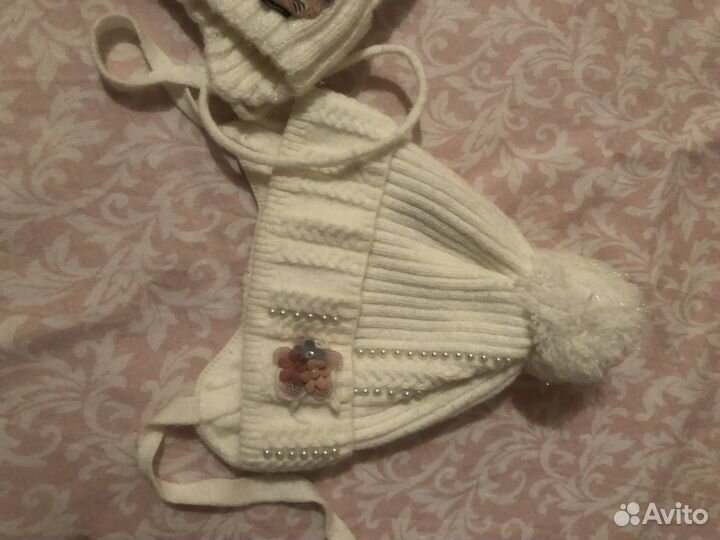 Шапка для девочки демисезонная