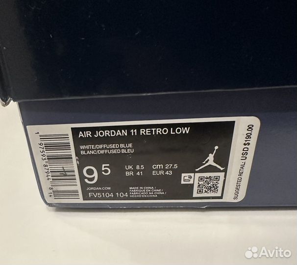 Air jordan 11 retro low Diffused blue