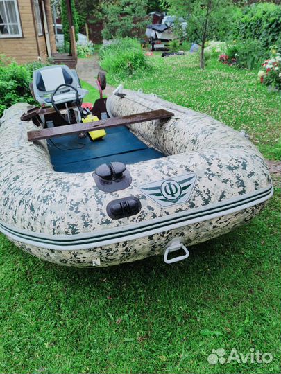 Лодка пвх флагман дк + мотор 9.9 ста про