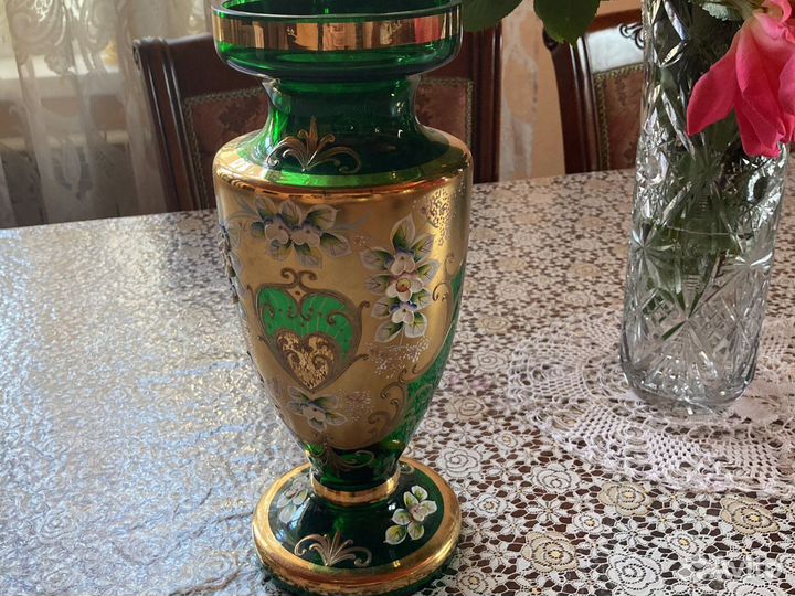 Ваза Богемское стекло