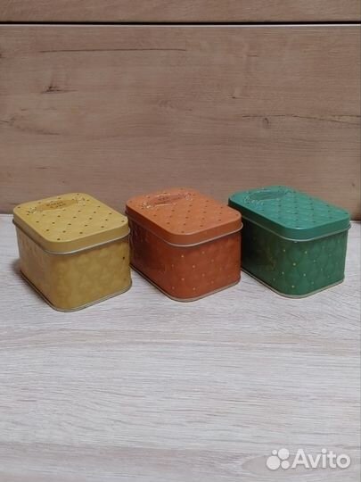 Жестяные баночки (одним лотом) 3шт