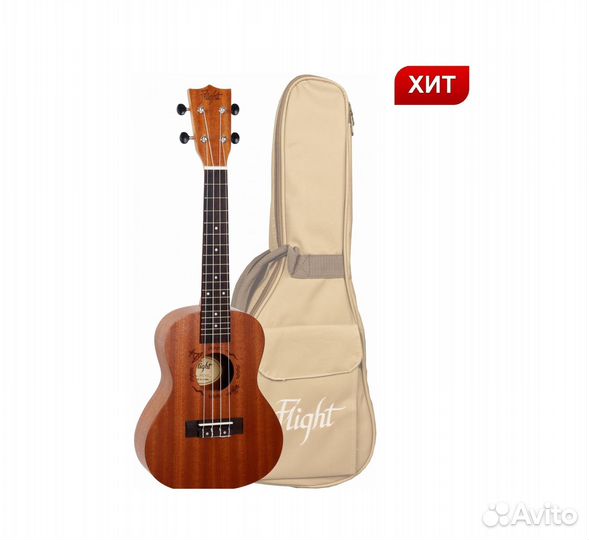 Укулеле Flight NUC 310. Чехол в наборе. Новый