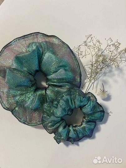 Объёмные резинки для волос ручной работы