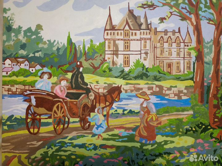 Картины на холсте готовые 3 штуки