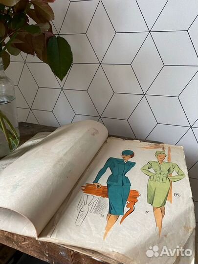 Винтажный европейский журнал мод 1946г