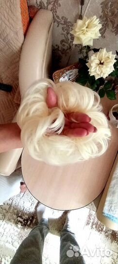 Шиньон из натуральных волос