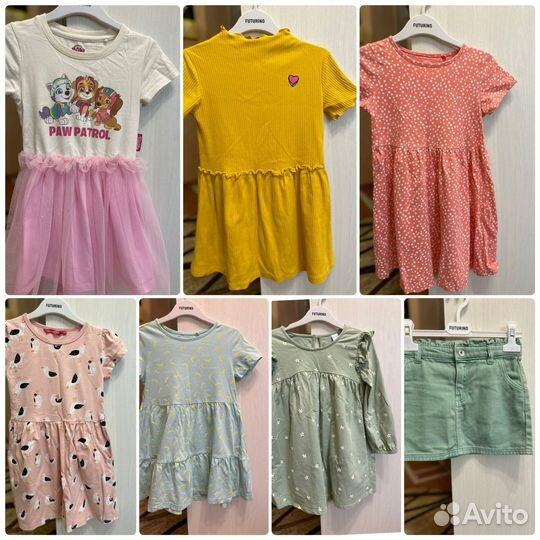 Пакет платьев для девочки на рост 116-122