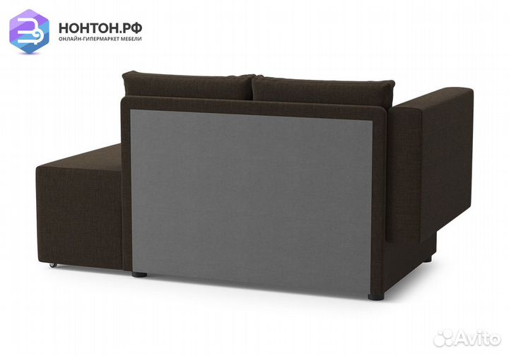 Диван еврокнижка Дагмар коричневый