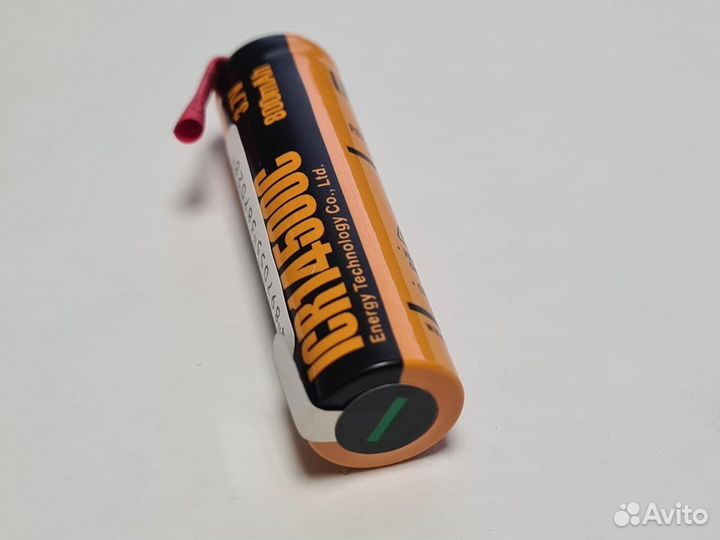 Аккумулятор ET ICR14500C-T 3.7В Li-Ion с выводами