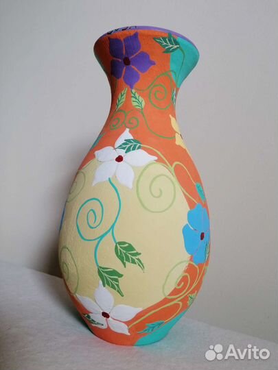 Ваза керамическая ручной работы с Кубы, 21 см