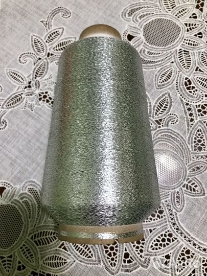 Металлизированная нить серебро, люрекс, мулине